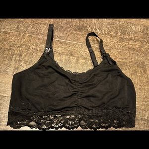 Black maternity nursing bra
